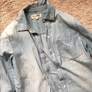 madewell denim button up shirt